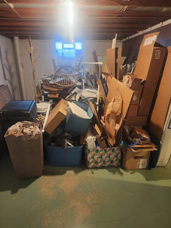 Roll-off dumpster container at job site for 15 Yard Dumpster Rental in Chesterfield